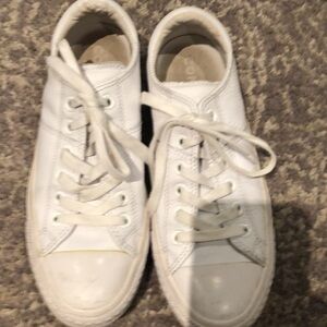 Converse all leather white in 7